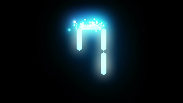 カウントダウン　デジタル文字