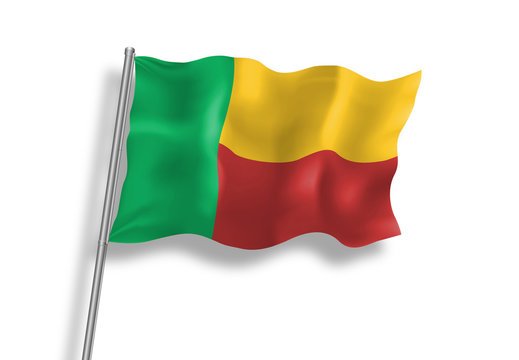 Drapeau du B&eacute;nin en qualit&eacute; vectorielle 