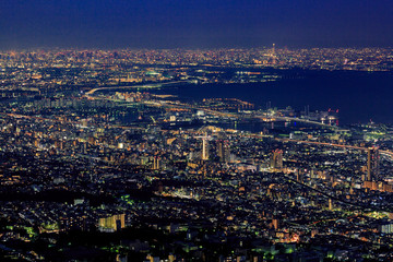 Fototapeta na wymiar 神戸 摩耶山 掬星台からの夜景 -日本三大夜景-