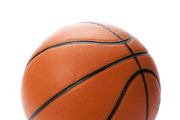 Basketball ball over white background.