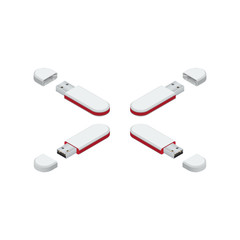 USB Flash Drive isolated on white background