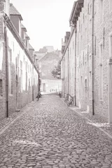 Deurstickers Cobble Stone Street, Groot Begijnhof, Leuven © kevers