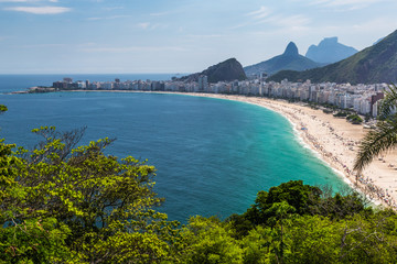 Blick auf die Copacabana, vom Fort in Rio de Janeiro, Brasilien