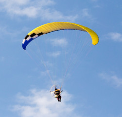 extreme sport parachute in the sky