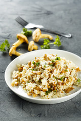 Mushroom risotto with herbs
