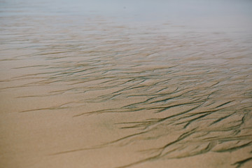 Spuren am Strand in Portugal