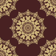 Classic seamless vector golden pattern. Traditional orient ornament. Classic vintage background