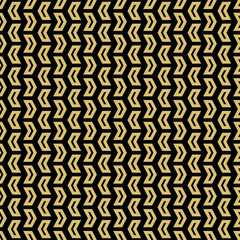 Geometric vector pattern with golden arrows. Geometric modern ornament. Seamless abstract background