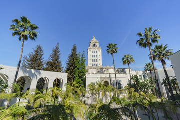Beautiful main building of Beverly Hills city hall