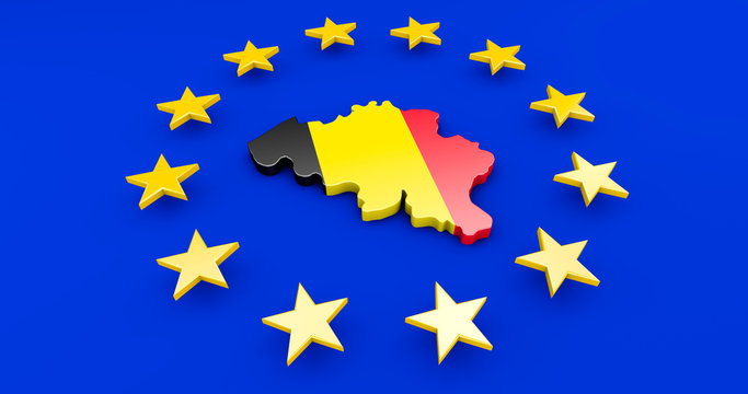 Belgien und Europa - Sitz des Parlaments in Br&uuml;ssel