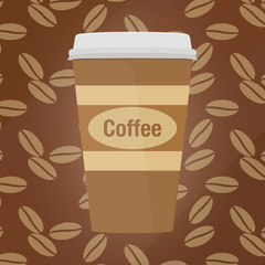 Coffee cup Paper. Pattern vector