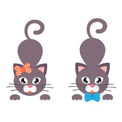 cartoon cat vector set