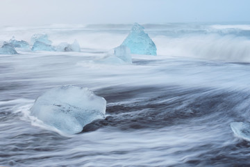 Ice Pieces in Sea