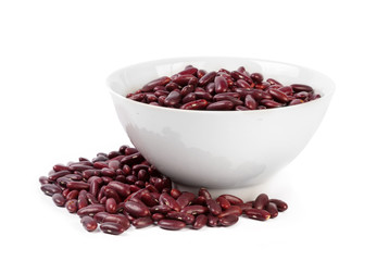 Red bean isolated on white background