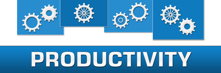 Productivity Blue Gears On Top 