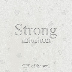 Strong intuition - gps of the soul. Quote. Stone engraving - stone background. Tile. Decorative element.