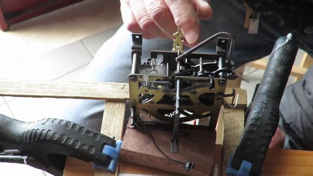 watchmaker repairs Cuckoo Clock