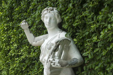 Roman statues in the garden