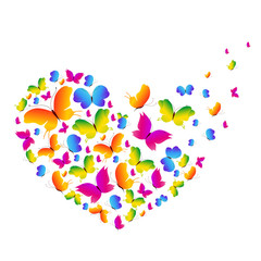 beautiful color butterflies,set, isolated  on a white