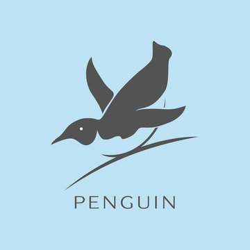 Penguin icon vector, flat sign
