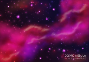 Space Background With Stars And Nebula.