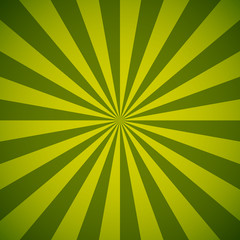 Green and yellow sun burst vector background.