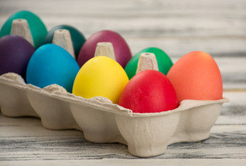 Colored easter eggs
