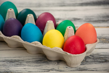 Colored easter eggs