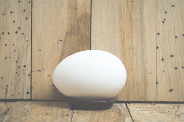 Easter eggs on wooden background