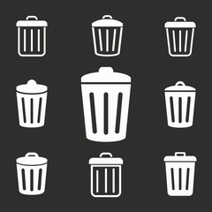 Bin icon set.