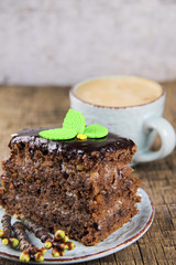 Delicious cake with the addition of bird-cherry tree powder
