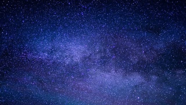 Milky Way Galaxy in Night Sky 01 Time Lapse Stars