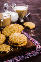 Cookie with sesame seeds.
