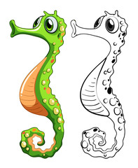 Animal outline for seahorse