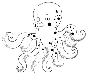 Doodles drafting animal for octopus