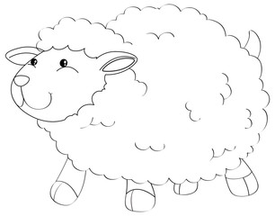 Animal outline for cute sheep