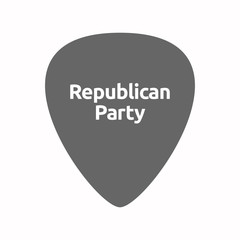 Isolated guitar plectrum with  the text  Republican  Party