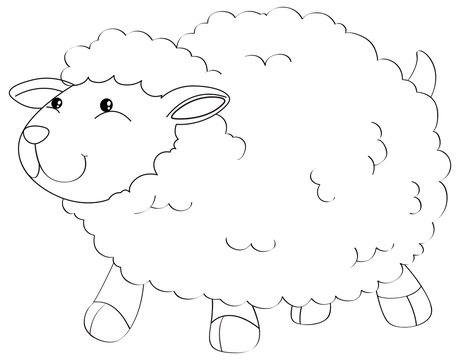 Animal outline for cute sheep