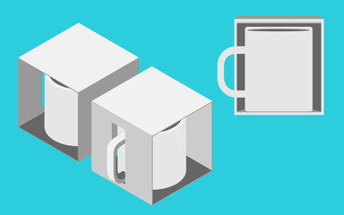 Mug in a Box Mockup