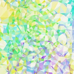Abstract background of small triangles polygon blue and yellow and white and green fragments light and dark sharp throughout the drawing