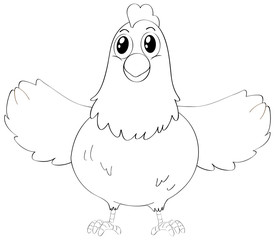Doodles drafting animal for cute hen