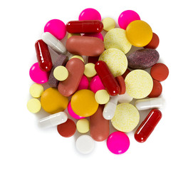 pills isolated on white background