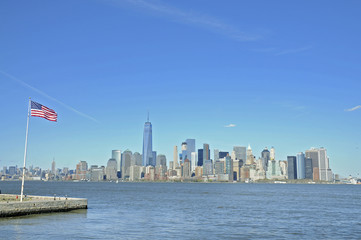 panoramic view of sky line, manhatann, new york city
