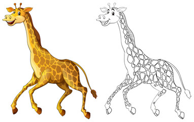 Doodles drafting animal for giraffe running