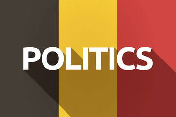 Long shadow Germany flag with  the text POLITICS