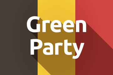 Long shadow Germany flag with  the text Green Party