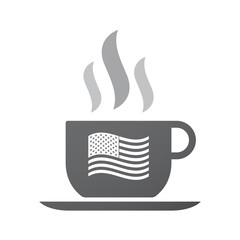 Isolated coffee mug with  the Unites States of America waving flag