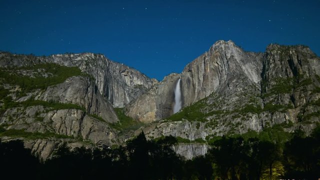 Yosemite Moonbow 05 Time Lapse Lunar Rainbow