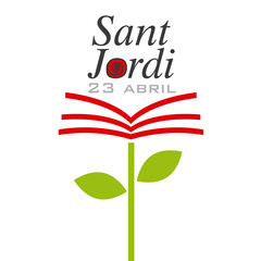 Sant Jordi. Traditional festival of Catalonia. Spain