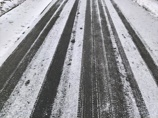 Snow Powdered Road